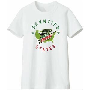 Mountain Dew Shirt - Dewnited States Eagle Mountain Dew Logo T-Shirt Tee Size L